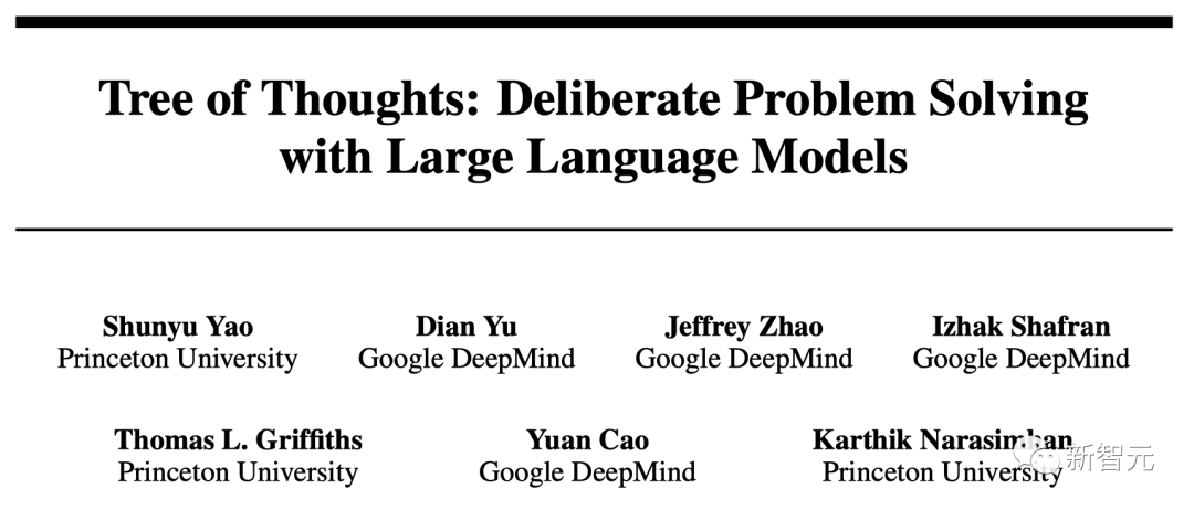 GPT-4推理提升1750%！普林斯顿清华姚班校友提出全新「思维树ToT」框架，让LLM反复思考