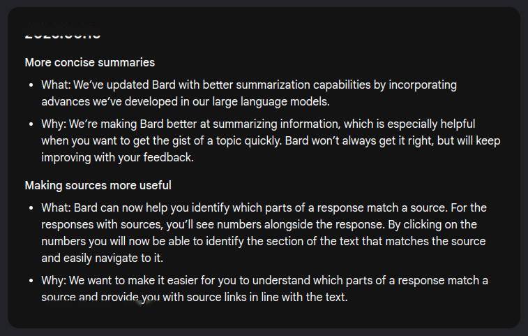 谷歌改进聊天机器人 Bard：独立标记内容来源、优化要点罗列
