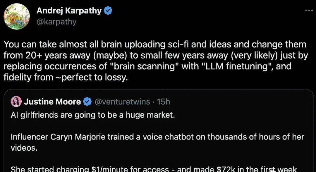 23岁网红用AI分身交1000男友！月入500万美元，谈恋爱按分钟计费