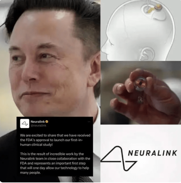 重磅!马斯克旗下脑机接口公司Neuralink官宣:首次人体临床试验获FDA批准,目标是人的大脑