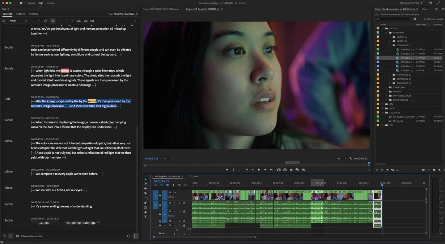 Adobe 更新 Premiere Pro，开放通过文本剪辑视频的 AI 功能