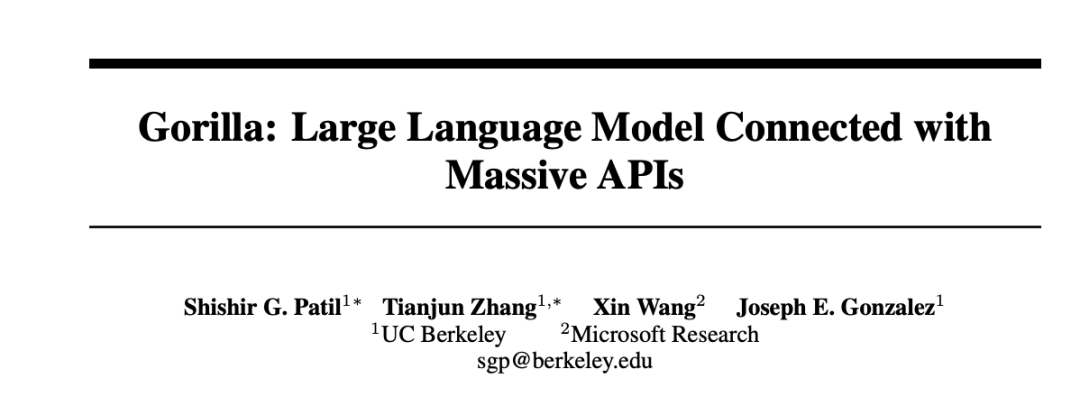 首个大规模使用工具的大模型来了:伯克利发布Gorilla