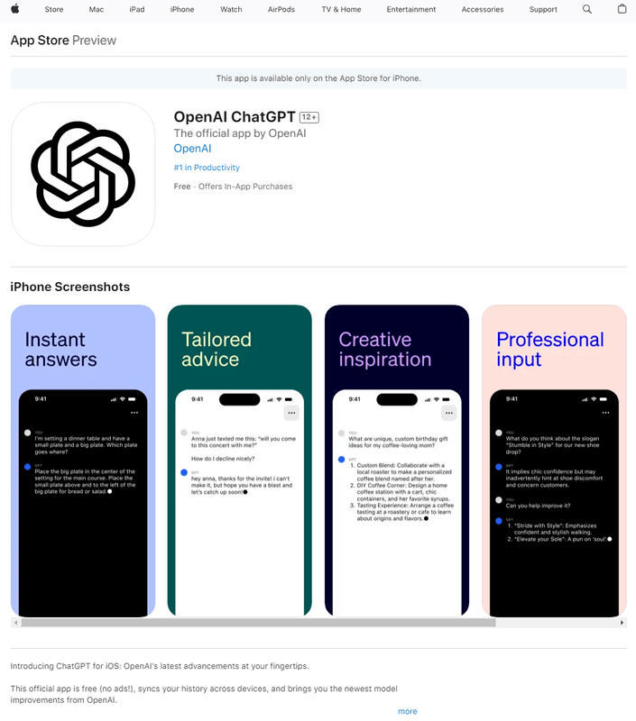 【Ai时刻】终于等到！OpenAI发布ChatGPT移动端应用