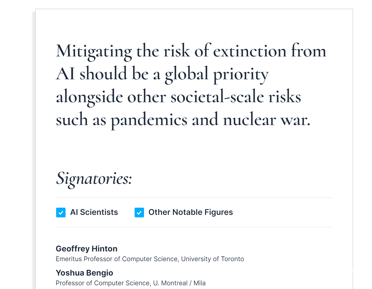 又一封“警惕AI”公开信！这次ChatGPT之父也签名了