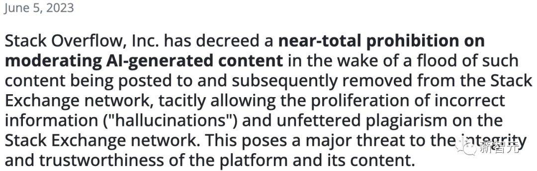 集体罢工!超200位Stack Overflow版主怒控ChatGPT将引发「垃圾内容」洪水