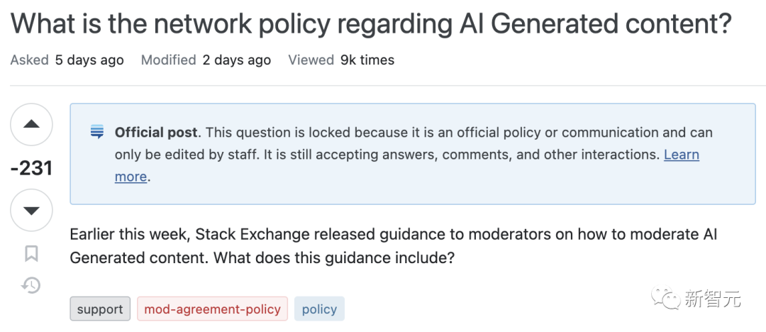 集体罢工!超200位Stack Overflow版主怒控ChatGPT将引发「垃圾内容」洪水
