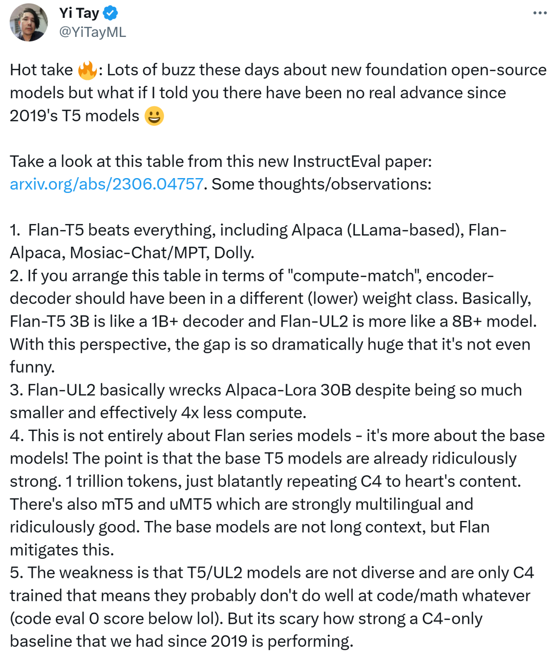 四年了，基础开源模型没有真正进步，指令调优大模型评估惊人发现