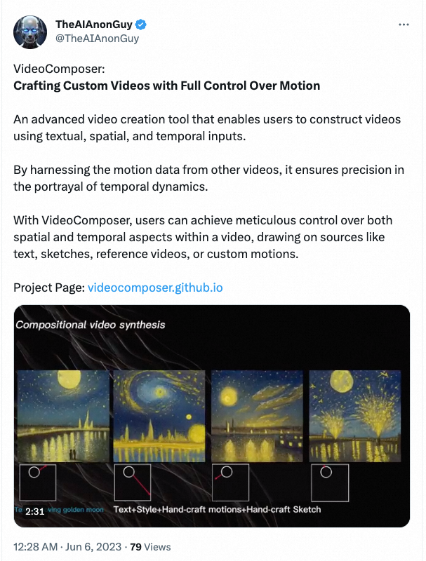 时间、空间可控的视频生成走进现实，阿里大模型新作VideoComposer火了