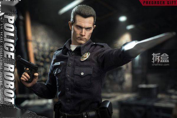 1/6动作人偶：液态机器人警察终结者T1000罗伯特