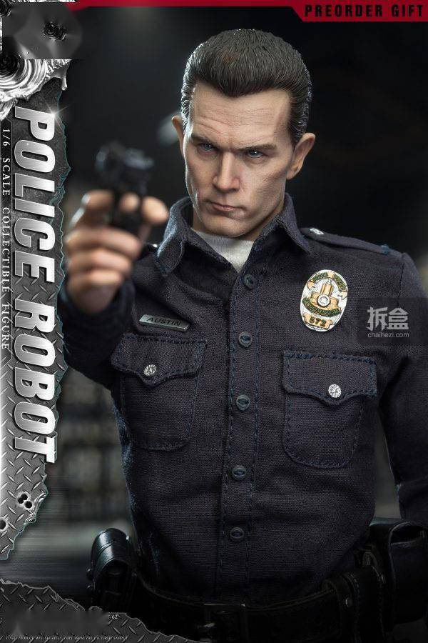1/6动作人偶：液态机器人警察终结者T1000罗伯特