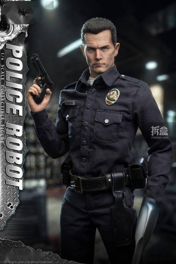 1/6动作人偶：液态机器人警察终结者T1000罗伯特