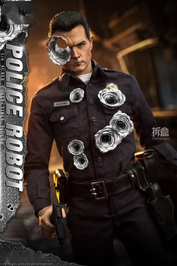 1/6动作人偶：液态机器人警察终结者T1000罗伯特