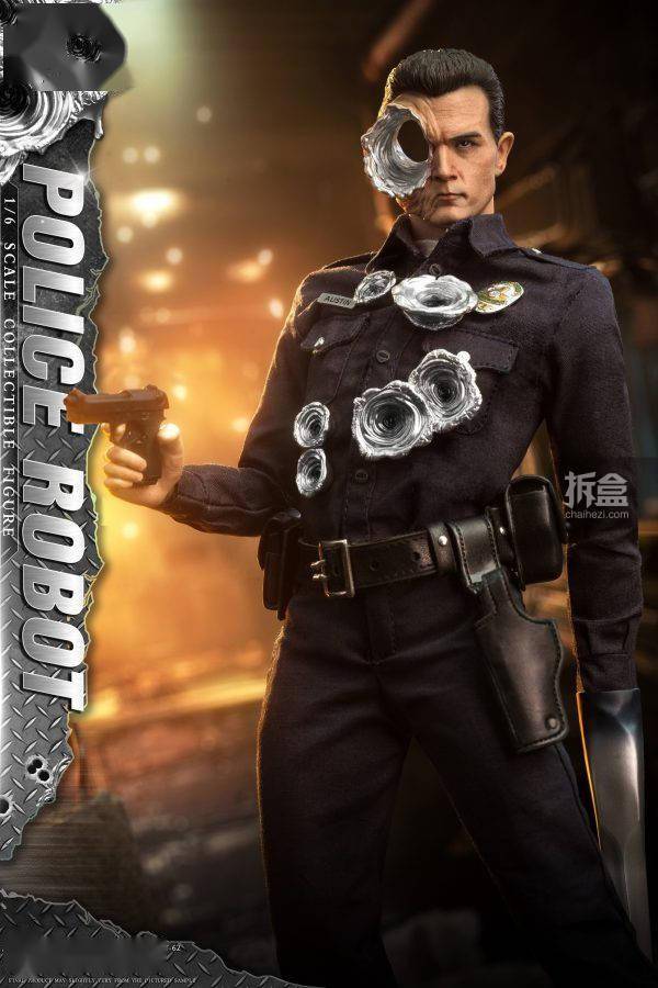 1/6动作人偶：液态机器人警察终结者T1000罗伯特