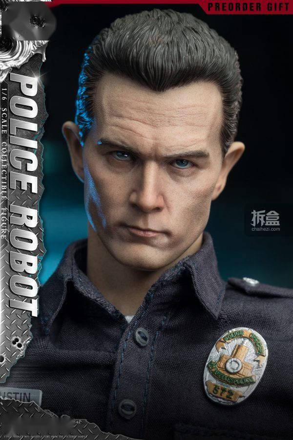 1/6动作人偶：液态机器人警察终结者T1000罗伯特