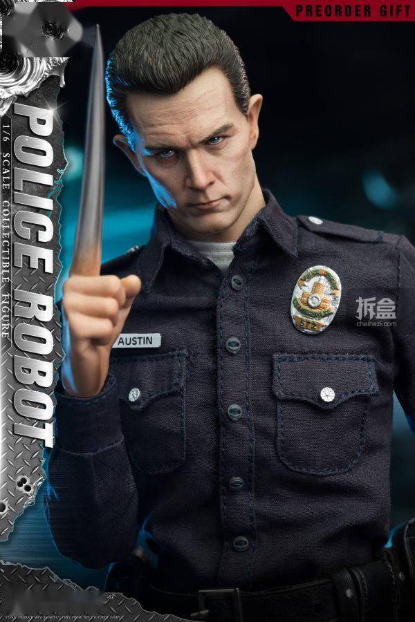 1/6动作人偶：液态机器人警察终结者T1000罗伯特