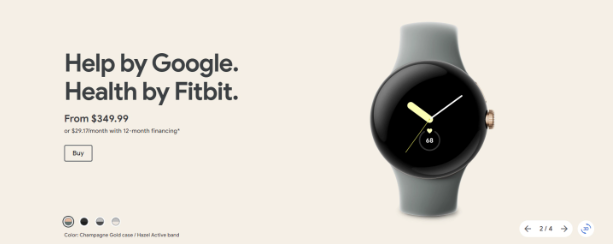 2023年6月，Pixel Watch手表发布，谷歌宣布