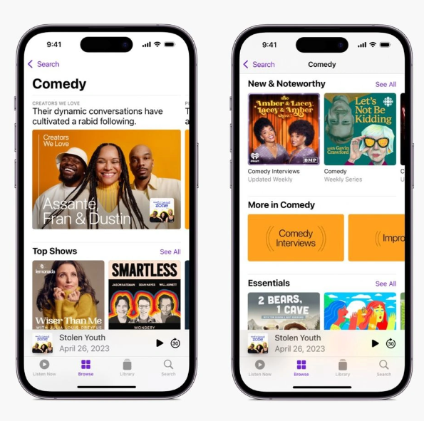 苹果官方发布重磅消息:播客应用添9个新子类别助力节目筛选