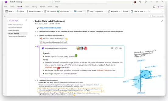 微软推出全新协作笔记功能，提升Microsoft Teams会议体验