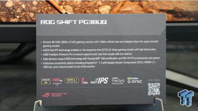 华硕展示业内首款刷新率144Hz的38英寸4K显示器