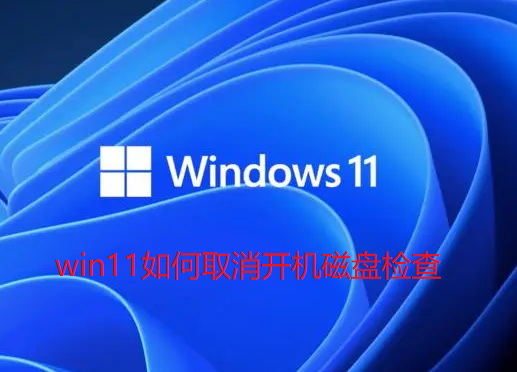 取消win11开机磁盘检查的方法是什么？