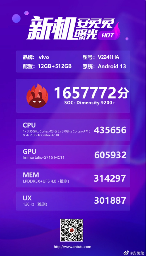 vivo新机曝光：X90S或搭载天玑9200+处理器