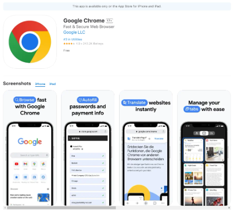 谷歌发布iOS Chrome浏览器最新版本，支持将URL和PWA固定到iPhone主屏幕