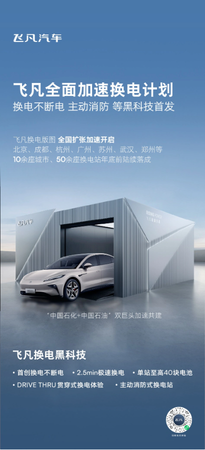 飞凡换电站全面升级,安全性能达新高度