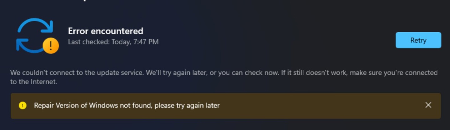 Windows 11 Build 25905 预览版隐藏特性：用 Windows Update 修复系统