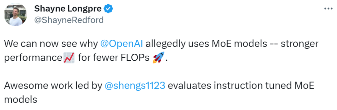 GPT-4使用混合大模型？研究证明MoE+指令调优确实让大模型性能超群