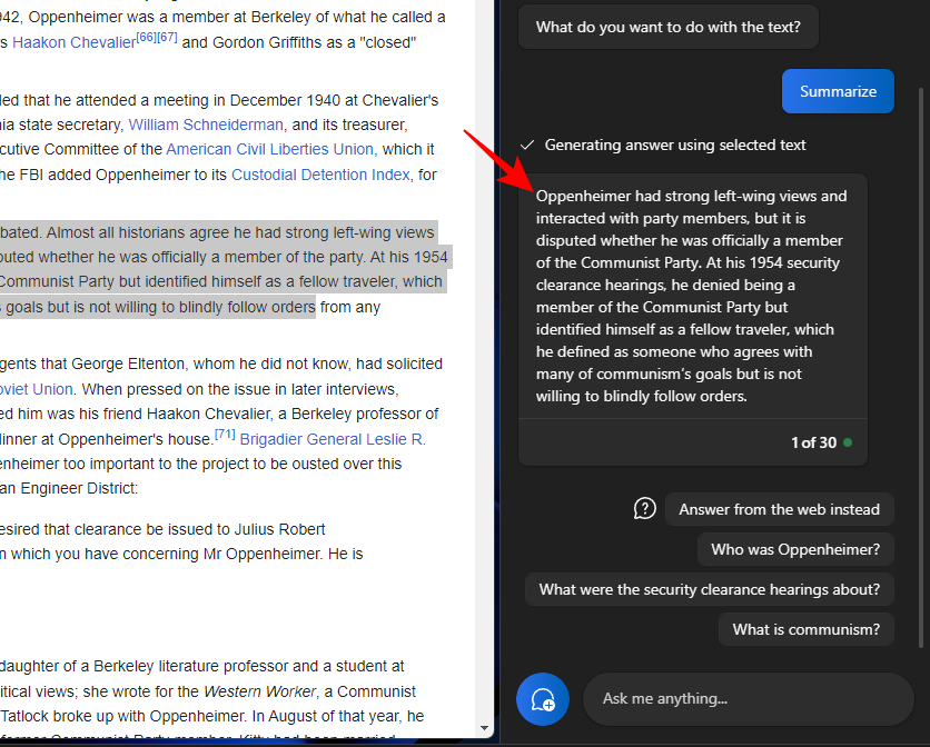 如何使用 Windows Copilot 与剪贴板一起展开、解释、总结或修改复制的文本