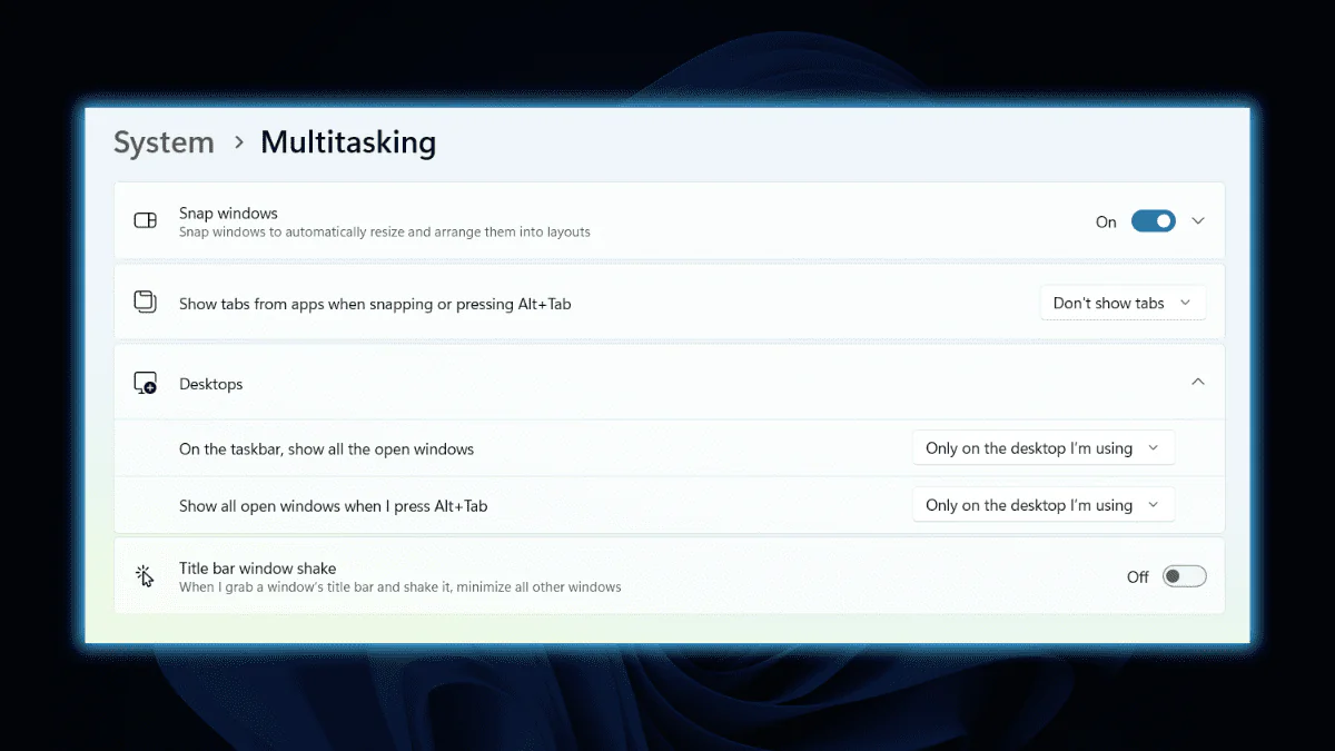 KB5027301 简化了 Beta 通道的通知控制