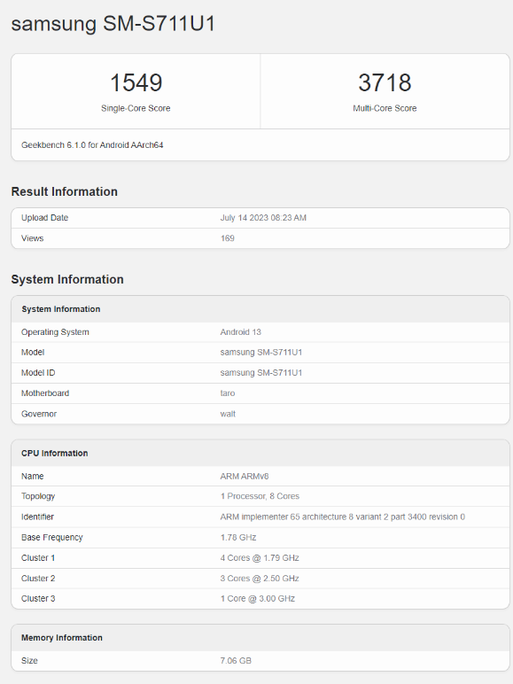 三星Galaxy S23 FE曝光：搭载高通骁龙8 Gen 1处理器