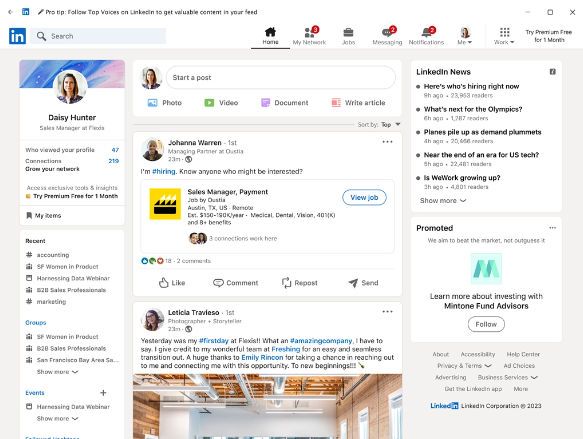 微软发布适用于Windows 11的LinkedIn预览版应用,提升工作社交体验