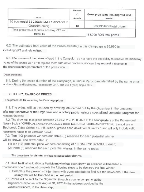 Galaxy Z Flip5 价格曝光：三星官方文档显示6599列伊