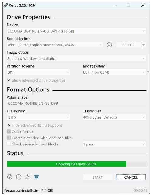 Rufus发布4.2.4070 Beta版本更新，修复32位Windows ISO镜像导致软件崩溃问题
