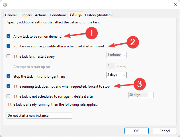 修复: 操作员拒绝 Windows 任务计划程序中的请求错误