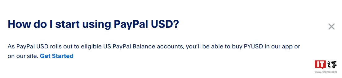 PayPal发布1:1的PYUSD稳定币，与美元等值