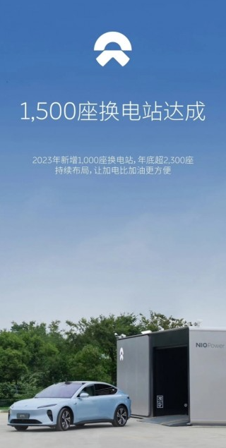 蔚来汽车换电站数量突破1500座 打造电动出行基础设施