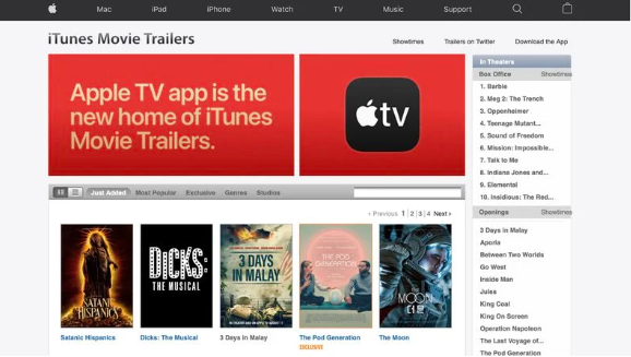 苹果将iTunes电影预告片整合至Apple TV应用,改善用户的观影体验