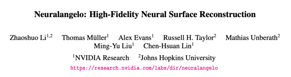 数字文艺复兴：英伟达造出“AI版”米开朗基罗，实现高保真3D重建