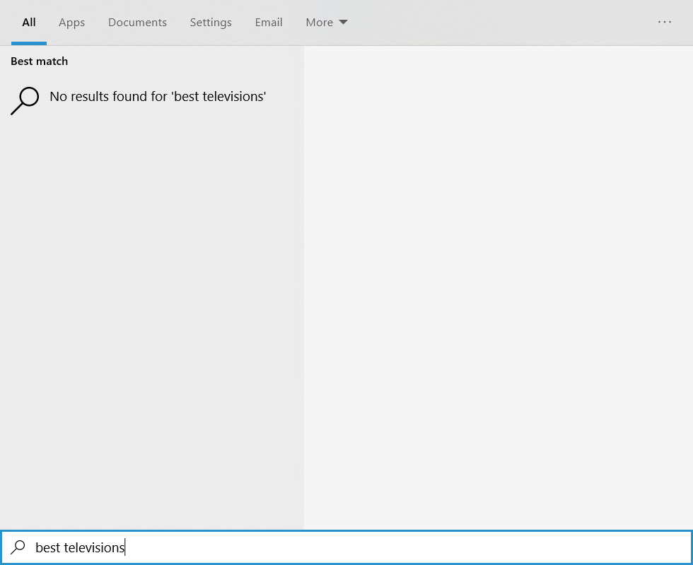 win10开始禁止bing必须搜索菜单。