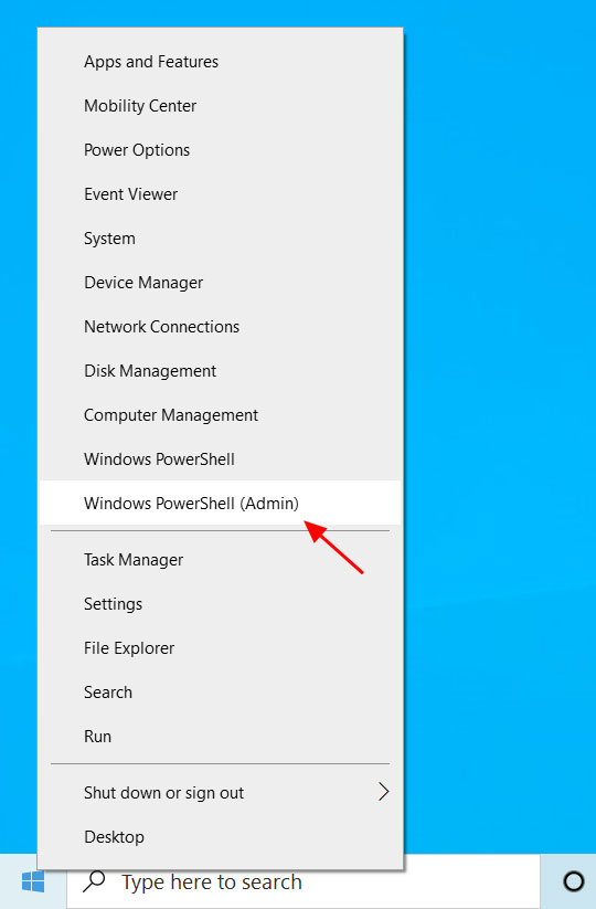 Win10作为管理员运行PowerShell的方法。