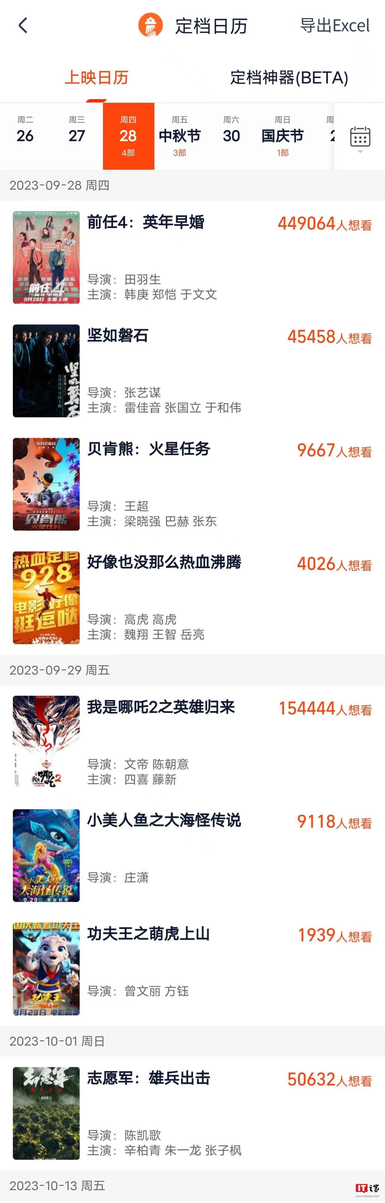 8 部电影确定在国庆档上映,包括《前任 4:英年早婚》和《贝肯熊:火星任务》