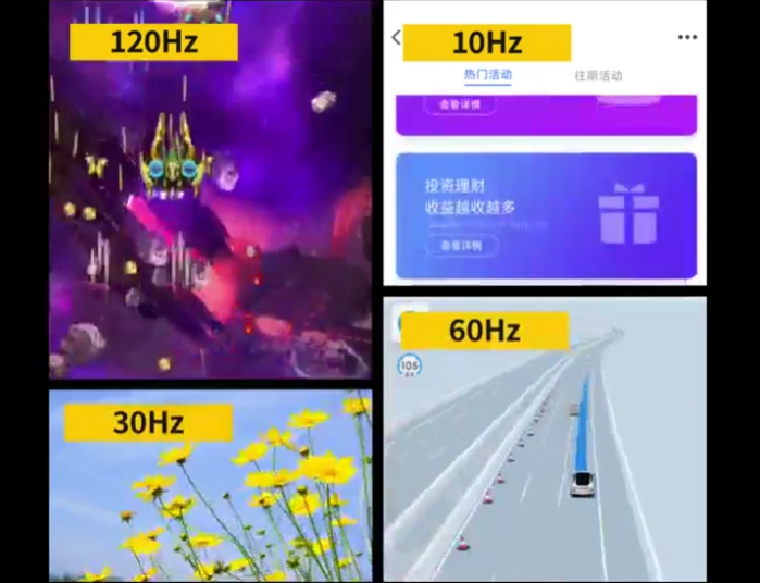 维信诺创新研发 LTPO 分区多频技术,实现逐行自适应刷新率