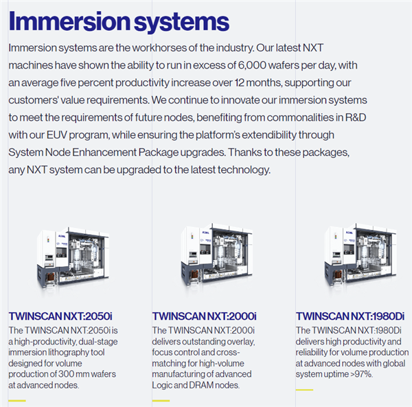 ASML官网显示：7nm高端DUV光刻机可继续出口