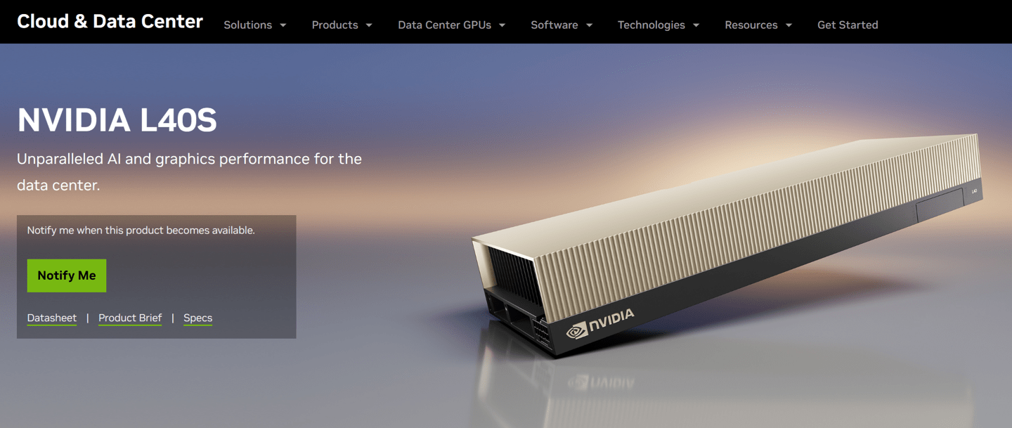 英伟达推出 L40S GPU，AI 推理性能超过 A100 约 1.2 倍