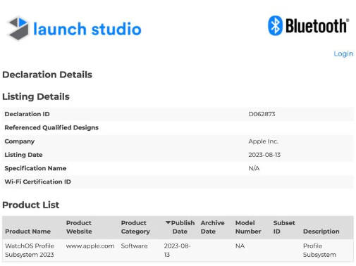 蓝牙数据库透露新信息:新一代Apple Watch或将于9月发布