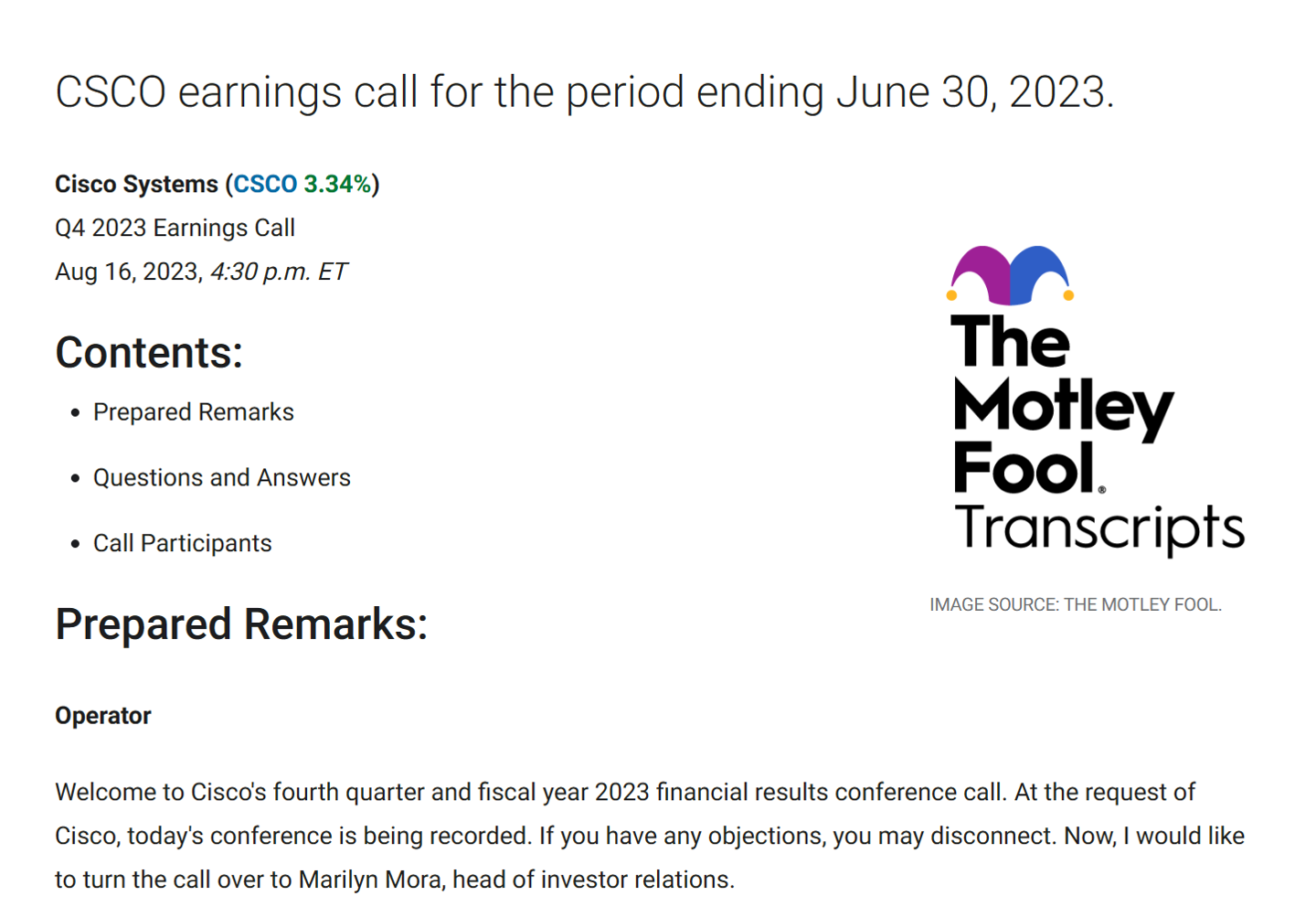 思科公布四季度财报：净利润达到 40 亿美元，AI 订单额度达到 5 亿美元