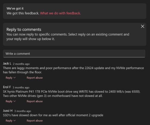 用户反馈：微软 Windows 11 强制更新会损伤 SSD 速度