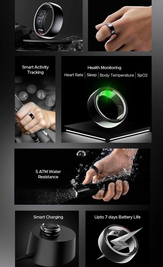 boAt推出全新智能指环,时尚与健康的完美结合!